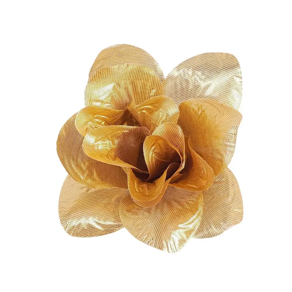 Gold Metallic Silk Roses 3